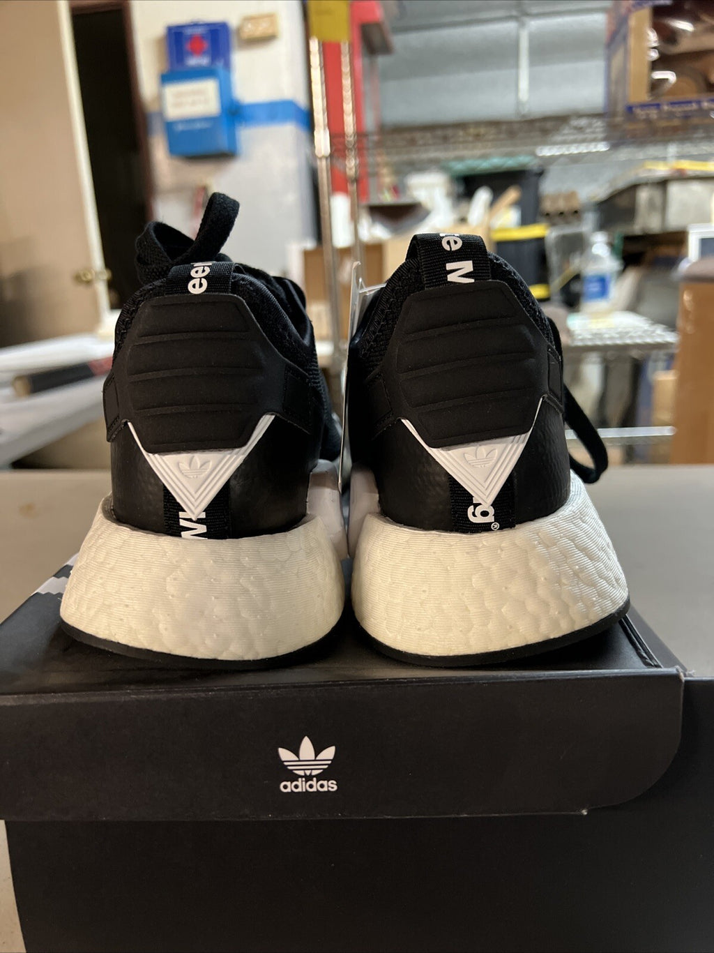 NEW - Adidas x White Mountaineering Black NMD R2 BB3072 Men’s size 6.52