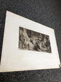 ETCHING - CORONATION OF BALDWIN I. Louis Gallait, Pinx.0