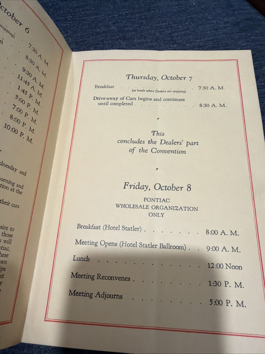 1937 ORIGINAL BUICK OLDS PONTIAC NATIONAL CONVENTION Program Detroit Michigan2