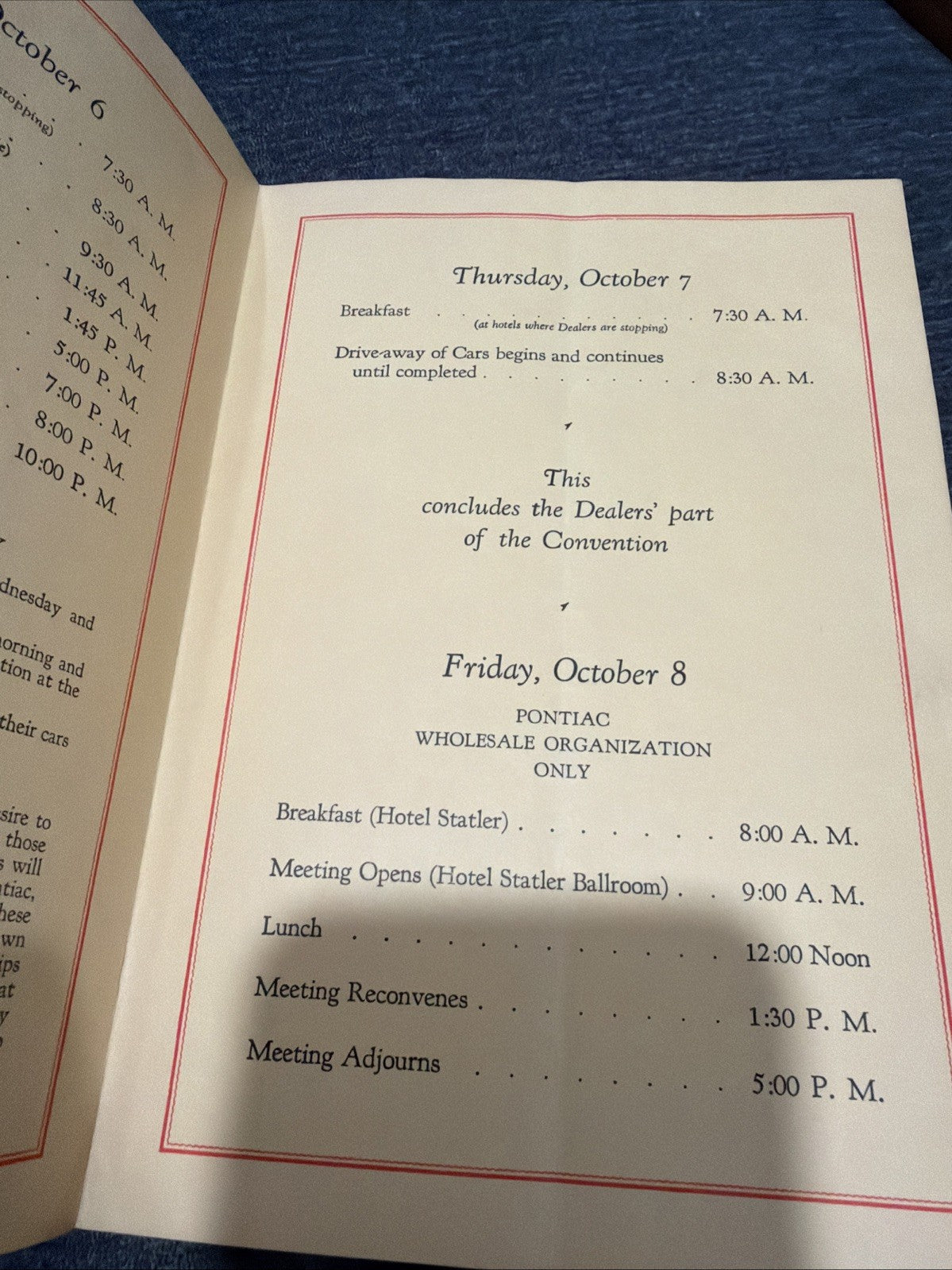 1937 ORIGINAL BUICK OLDS PONTIAC NATIONAL CONVENTION Program Detroit Michigan2