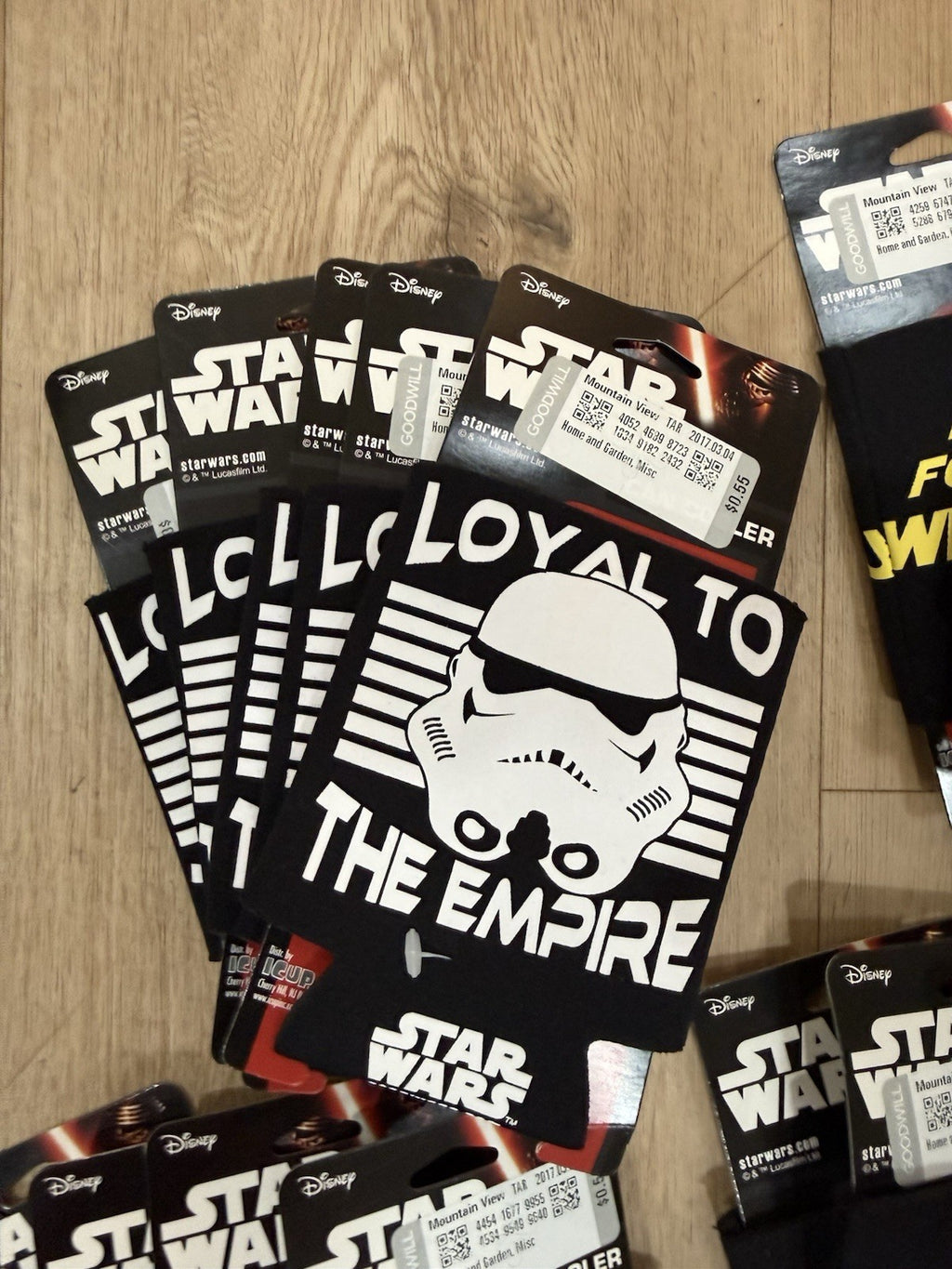 Lot of 21 Star Wars 5 Can Koozies  BB8, Storm Trooper, Darth Vader, Force, Rebel1