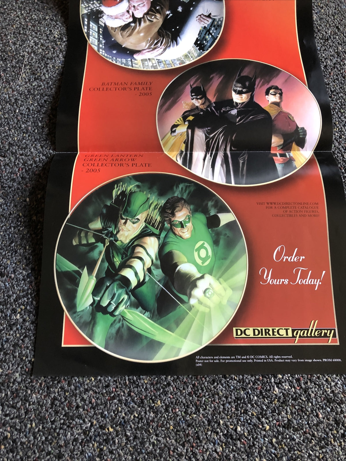 DC Collectors Plates 2005 ALEX ROSS JLA Superman Flash Batman GA/GL PROMO Poster3