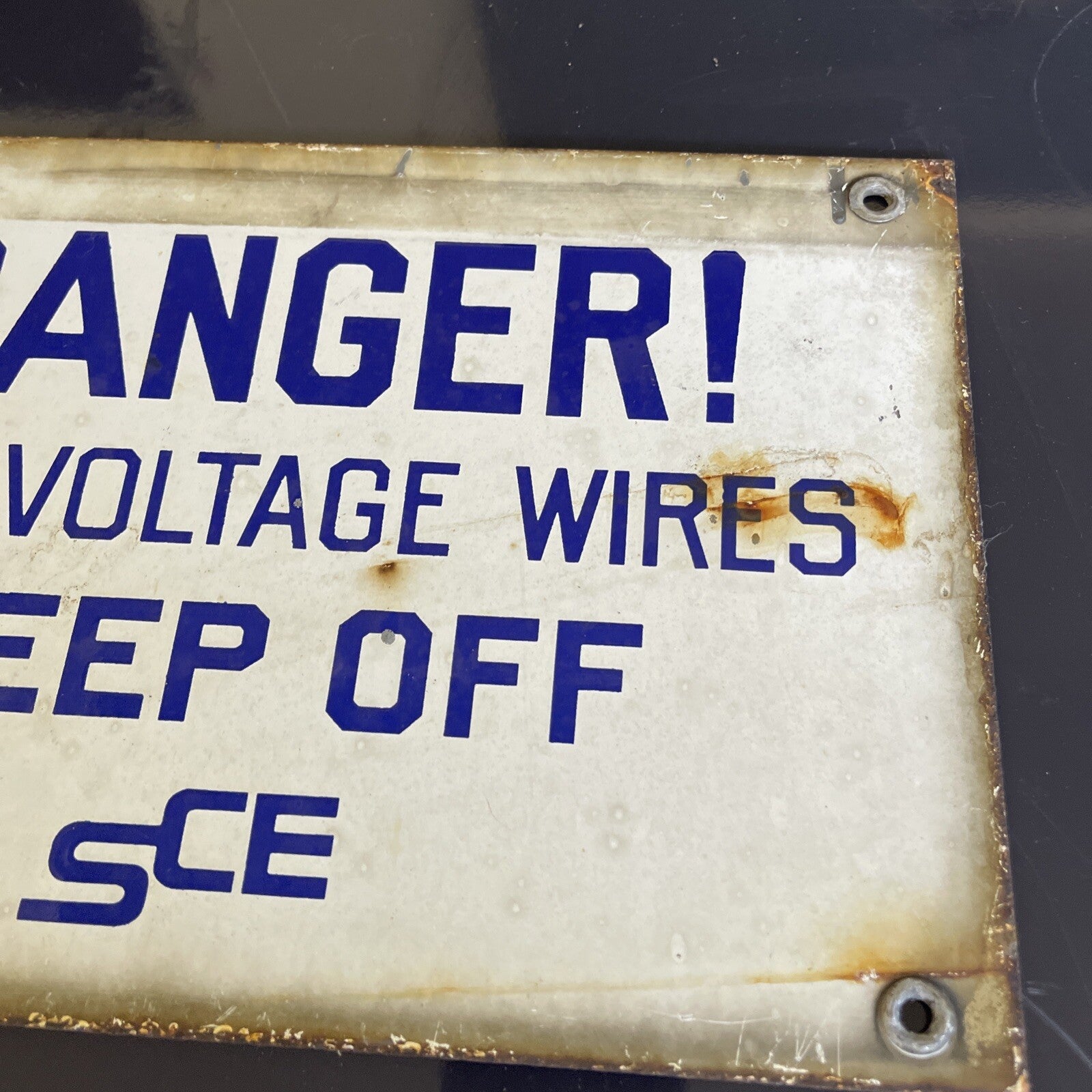 Early Porcelain Sign Danger High Voltage Keep Off Southern California Edison2