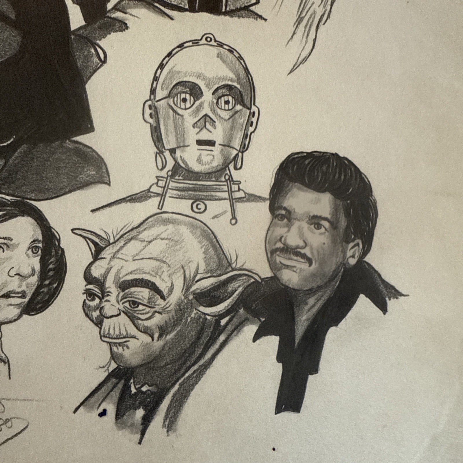 1980 Star Wars ORIGINAL ART SKETCH 1/1 Paul Madden For Gary Kurtz Producer5
