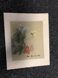 Vintage Chinese Silk Painting Floral 10”x8”0