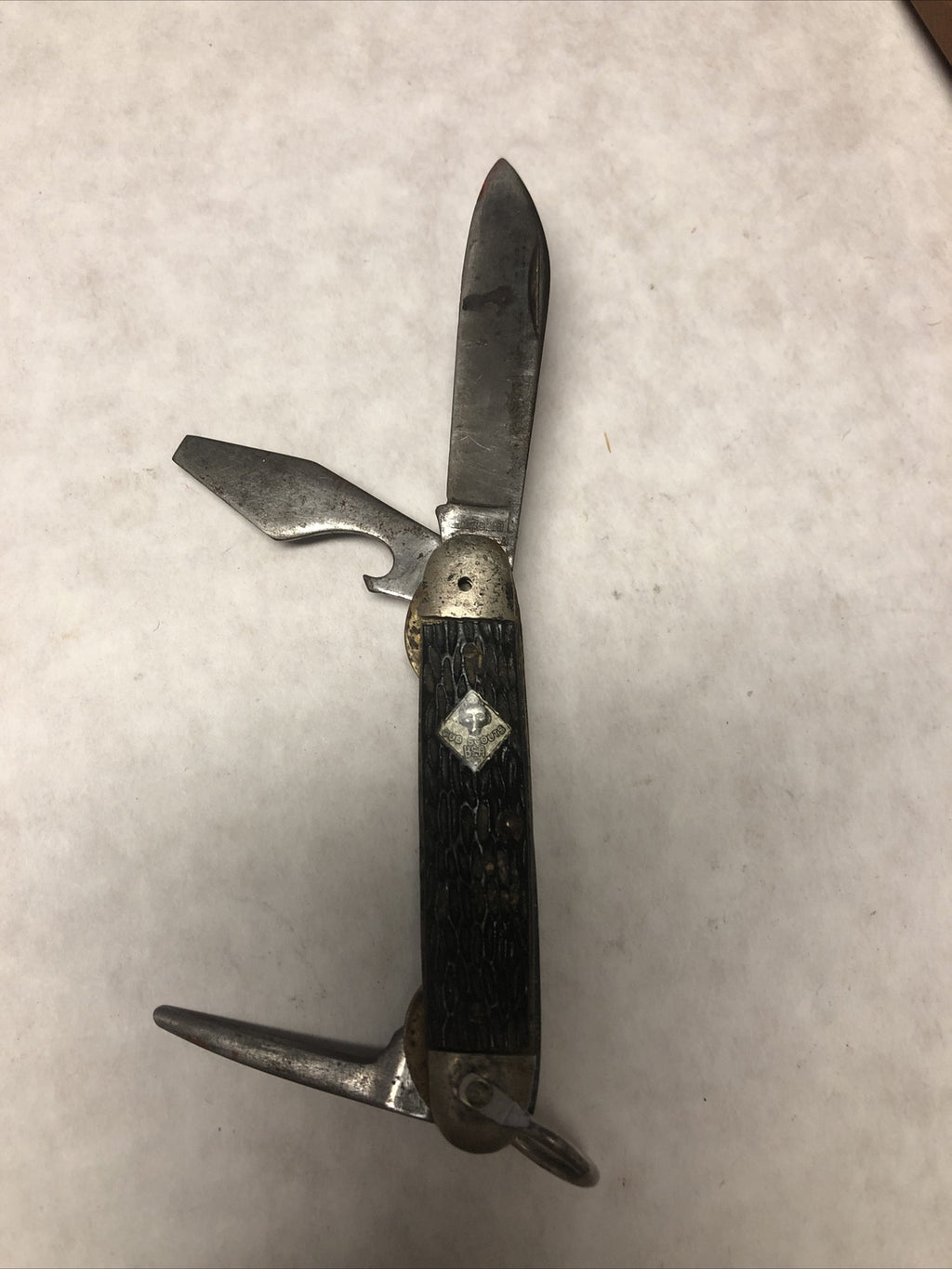 Vintage Cub Scout BSA Folding Pocket Knife 3 Blade0