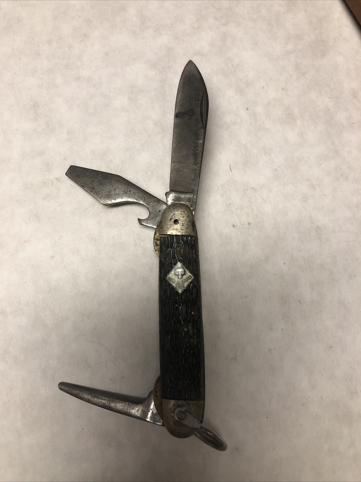 Vintage Cub Scout BSA Folding Pocket Knife 3 Blade0