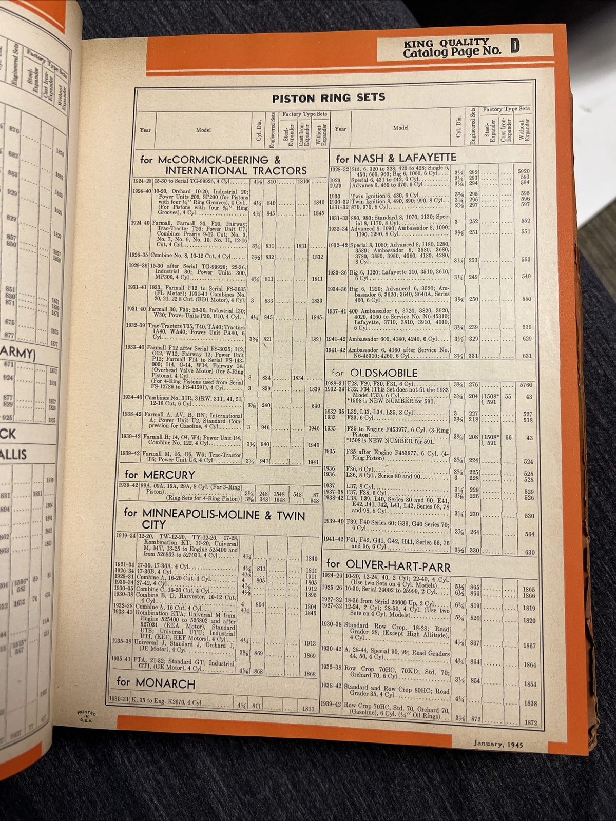 King Master Catslog Engineered Motor Repairing 1940’s Engineer Catalog Vintage4