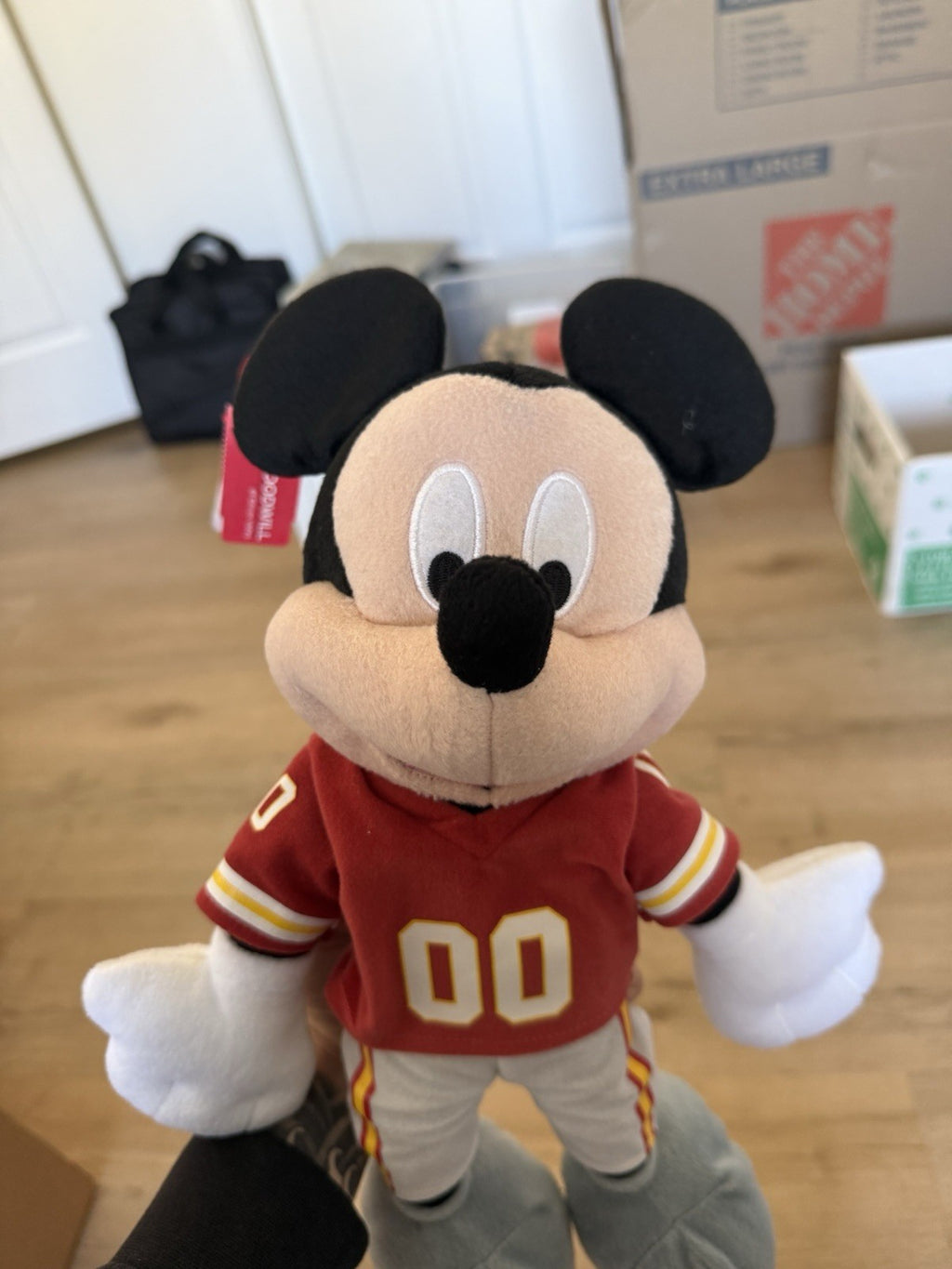 Disney Mickey Mouse NFL Football Kansas City Chiefs Plush Stuffed Animal Toy 16"1