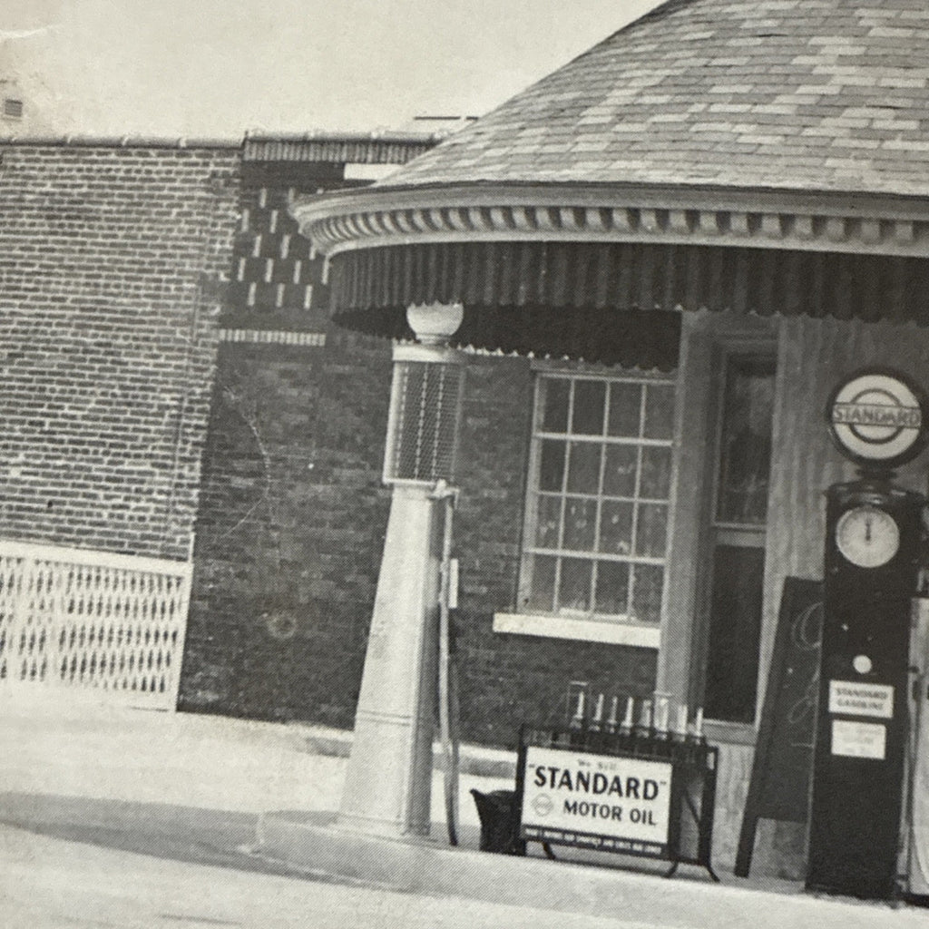 c1920s photo STANDARD OIL CO. Gasoline Station W Porcelain Signs Memphis5