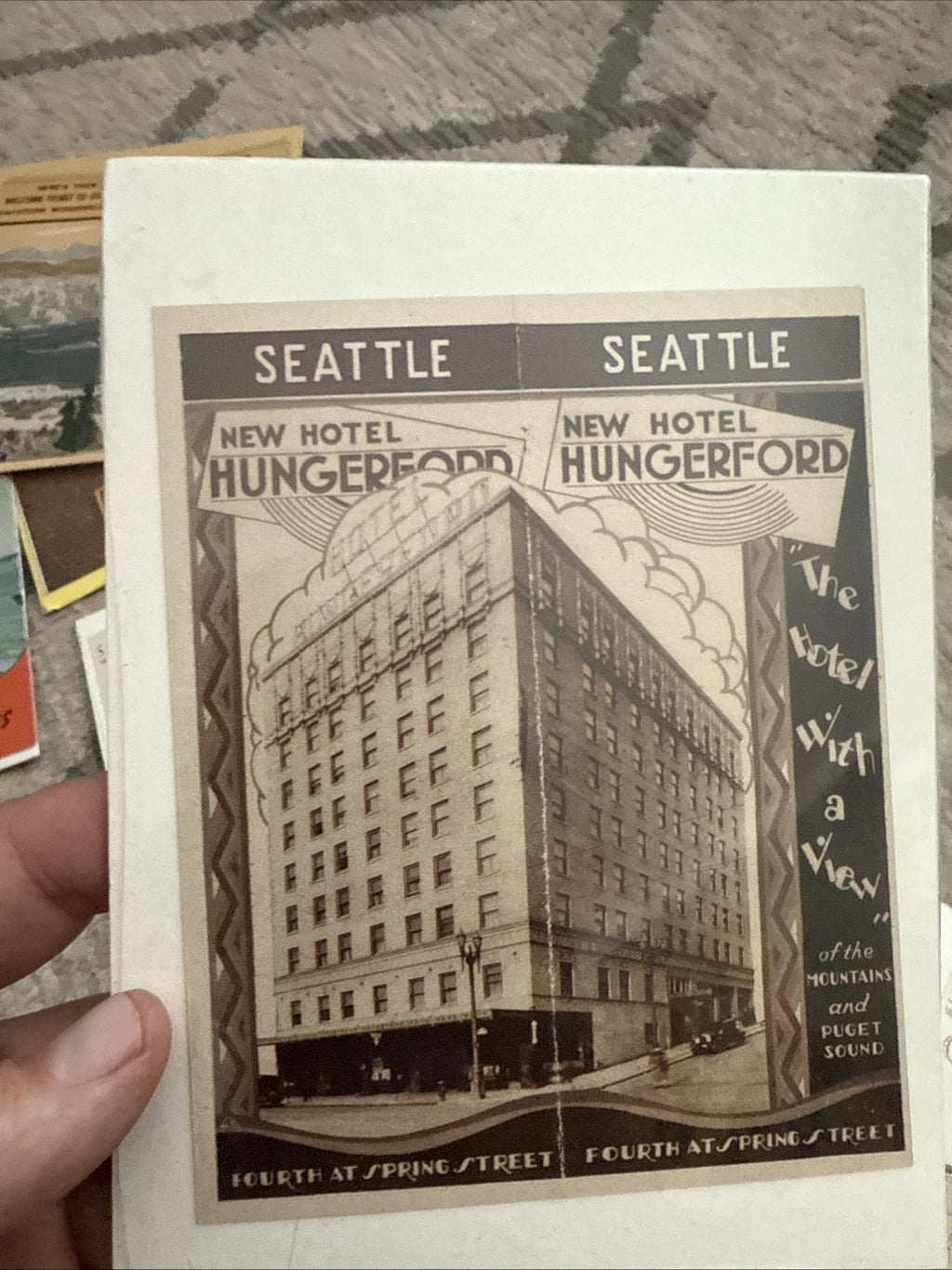 Ephemera Lot SEATTLE WASHINGTON 1920's Hotel Brochure Pamphlets Map Guides2