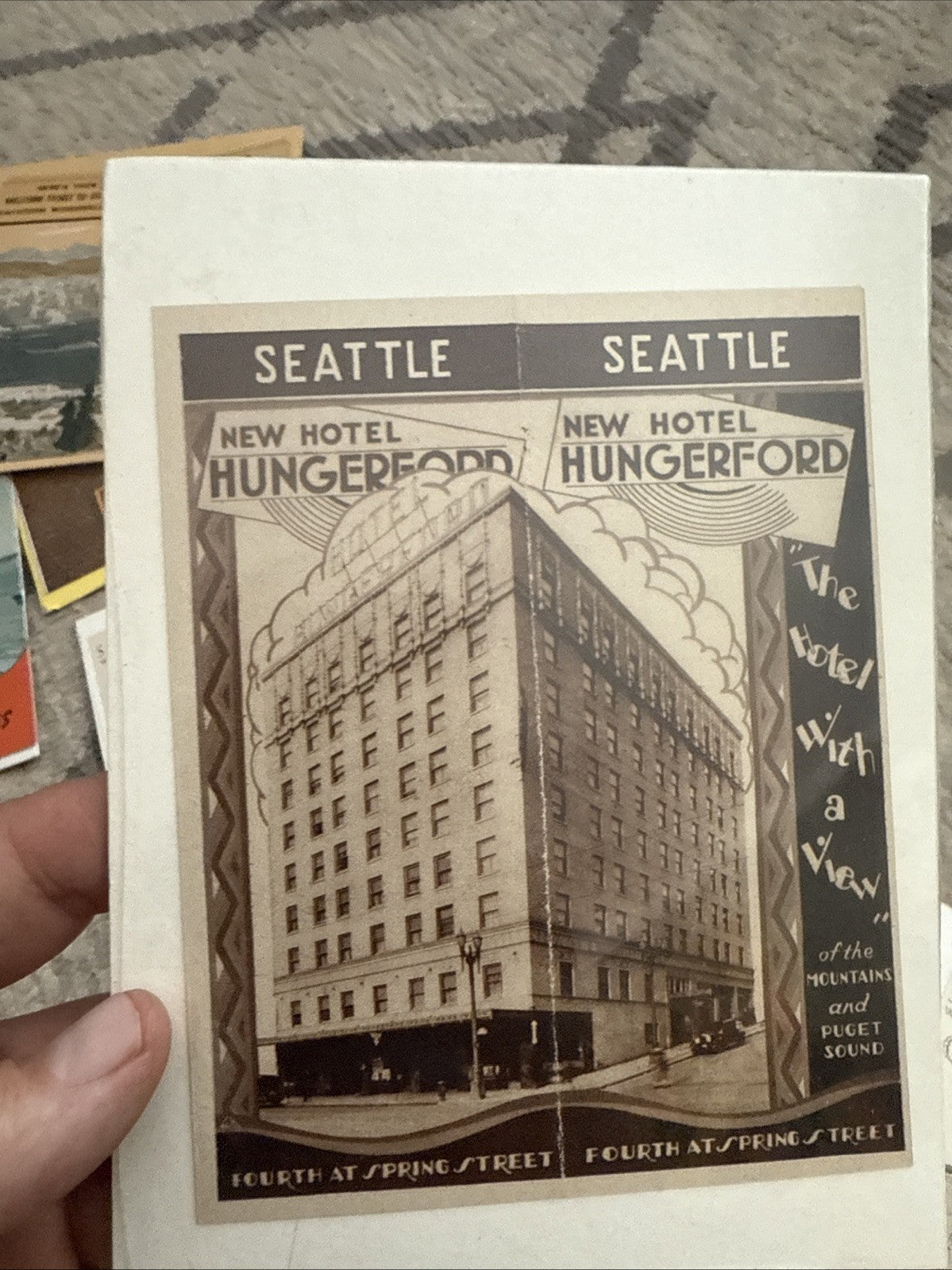 Ephemera Lot SEATTLE WASHINGTON 1920's Hotel Brochure Pamphlets Map Guides2