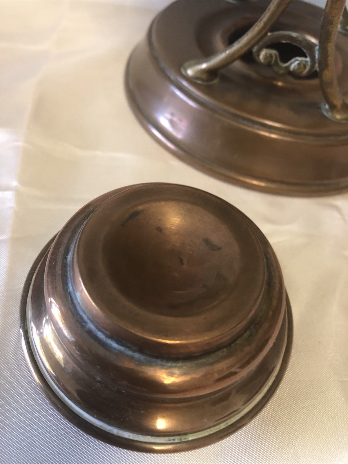 Antique S&C Trade Mark Copper Teapot With Stand & Burner10