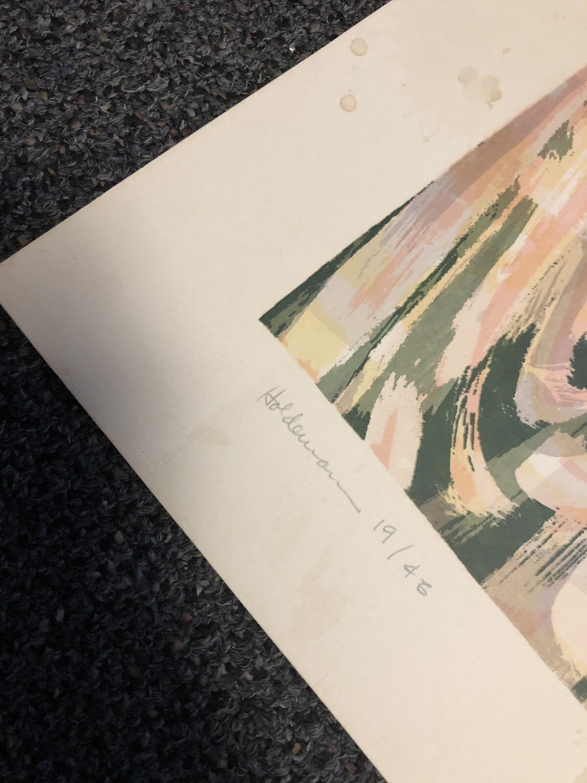 Robert Holdeman Signed Art Work Numbered 19/46 Measures 20”x13”1