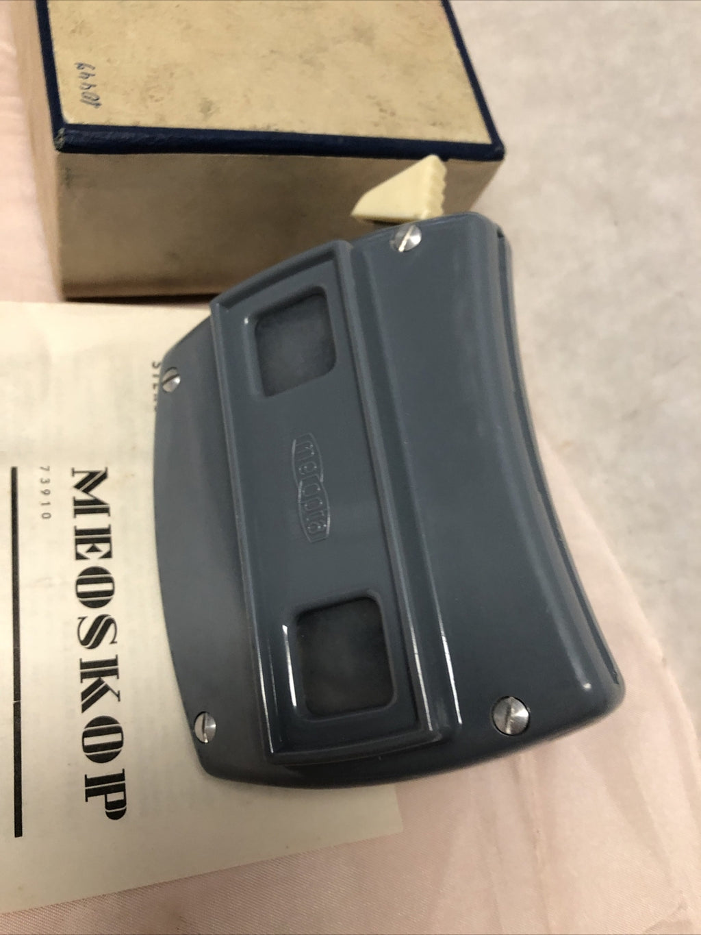 Meopta Meoskop Grey Plastic view-master Stereo Viewer View-Finder W Original Box1