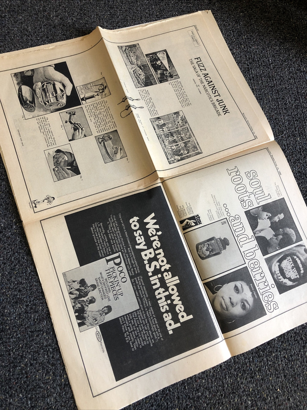 RARE Vintage 1969 Rolling Stones Newspaper Article / Magazine By Straight Arrow6