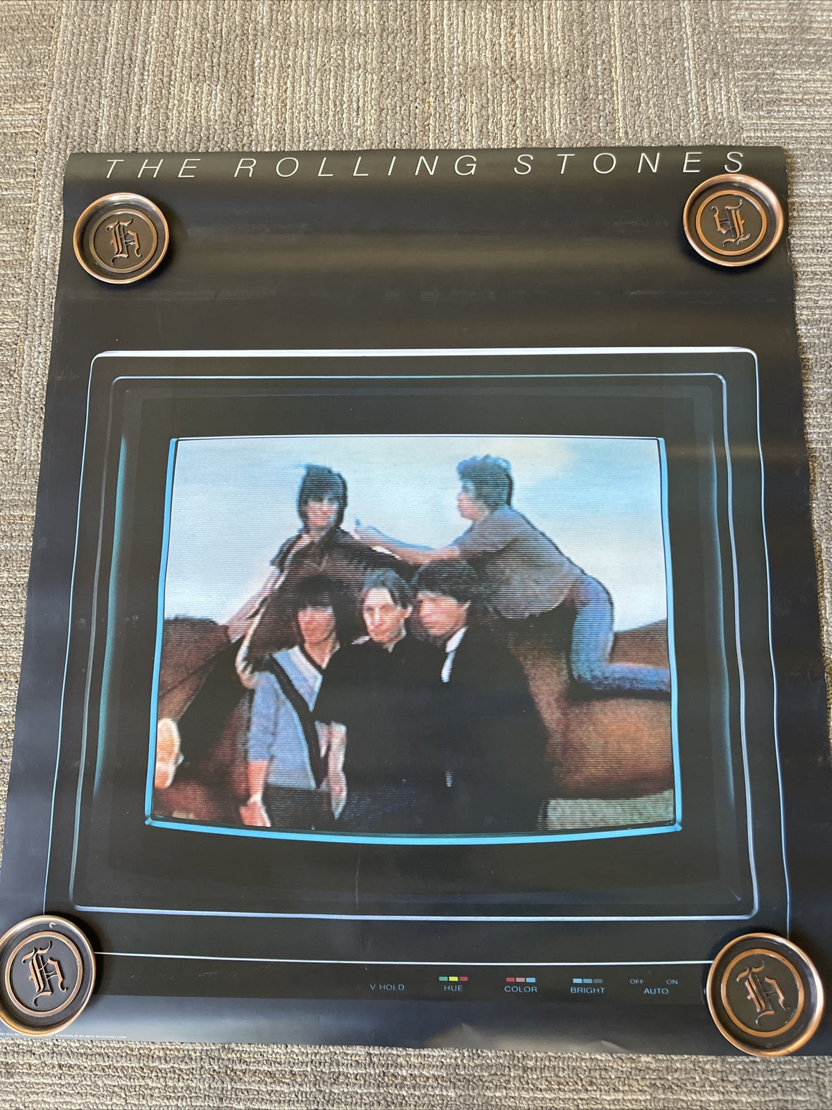 1981 THE ROLLING STONES Promo Poster MICK JAGGER KEITH RICHARDS Rare!0
