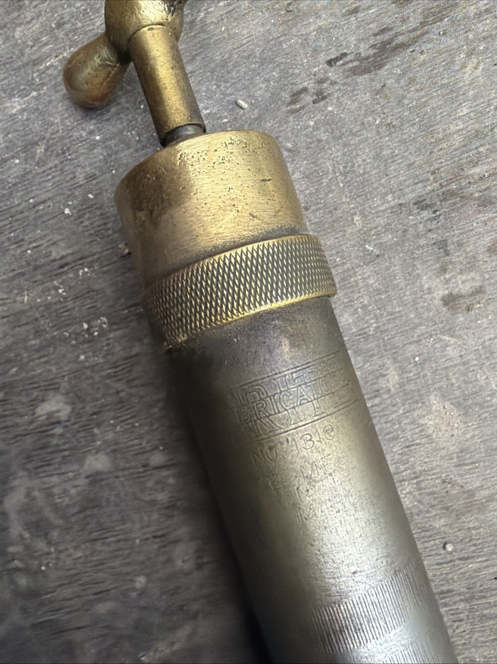 Critz lubricator grease gun brass era Packard duesenberg big car rare3