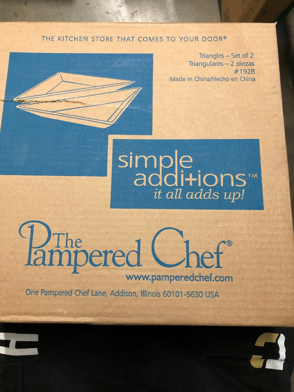 The Pampered Chef Simple Additions Triangles Set Of 2 Black # 1928 NIB0