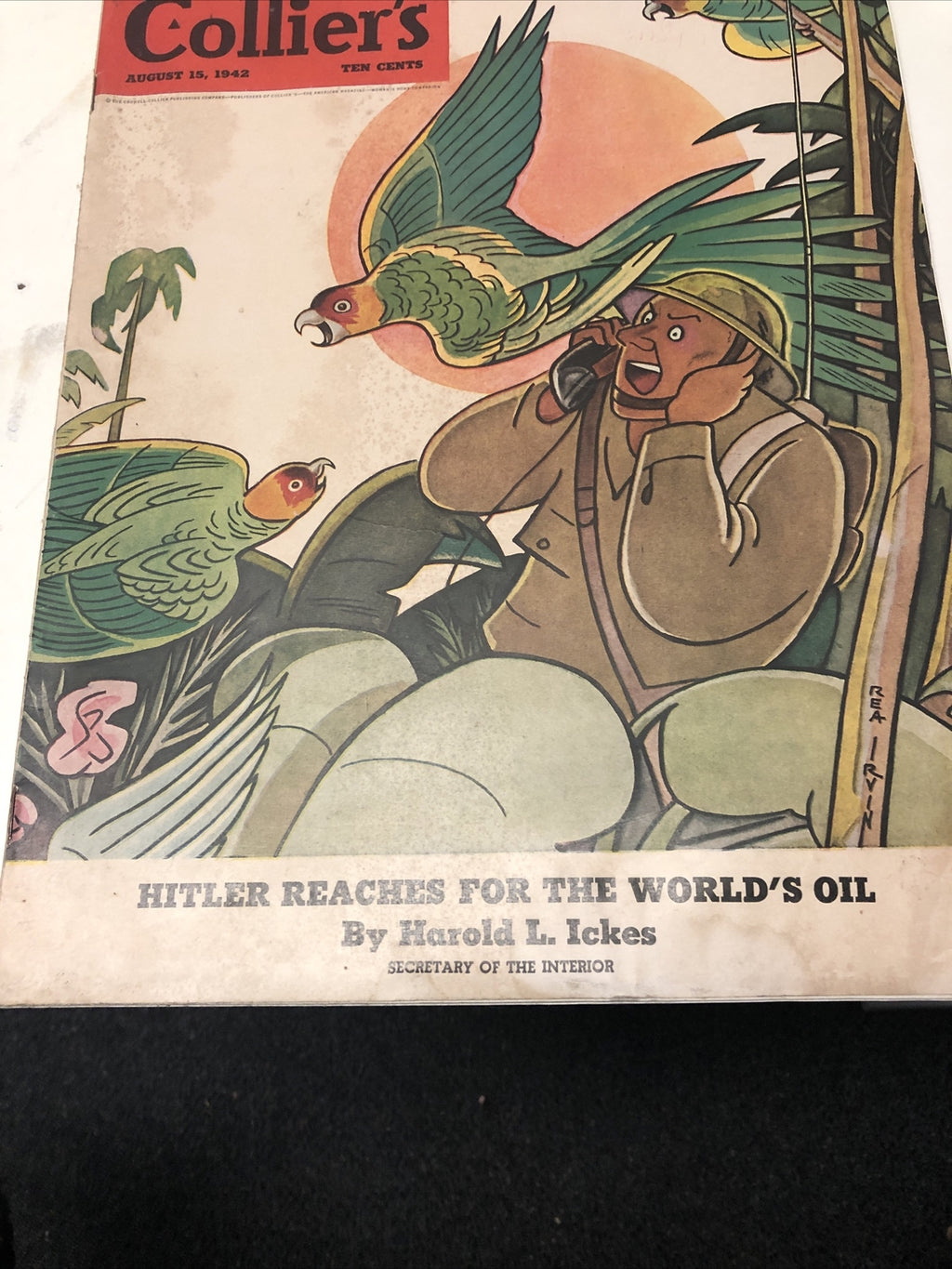 COLLIER'S MAGAZINE 15 AUGUST 1942 WWII WAR NEWS - HITLER REACHES FOR... History0
