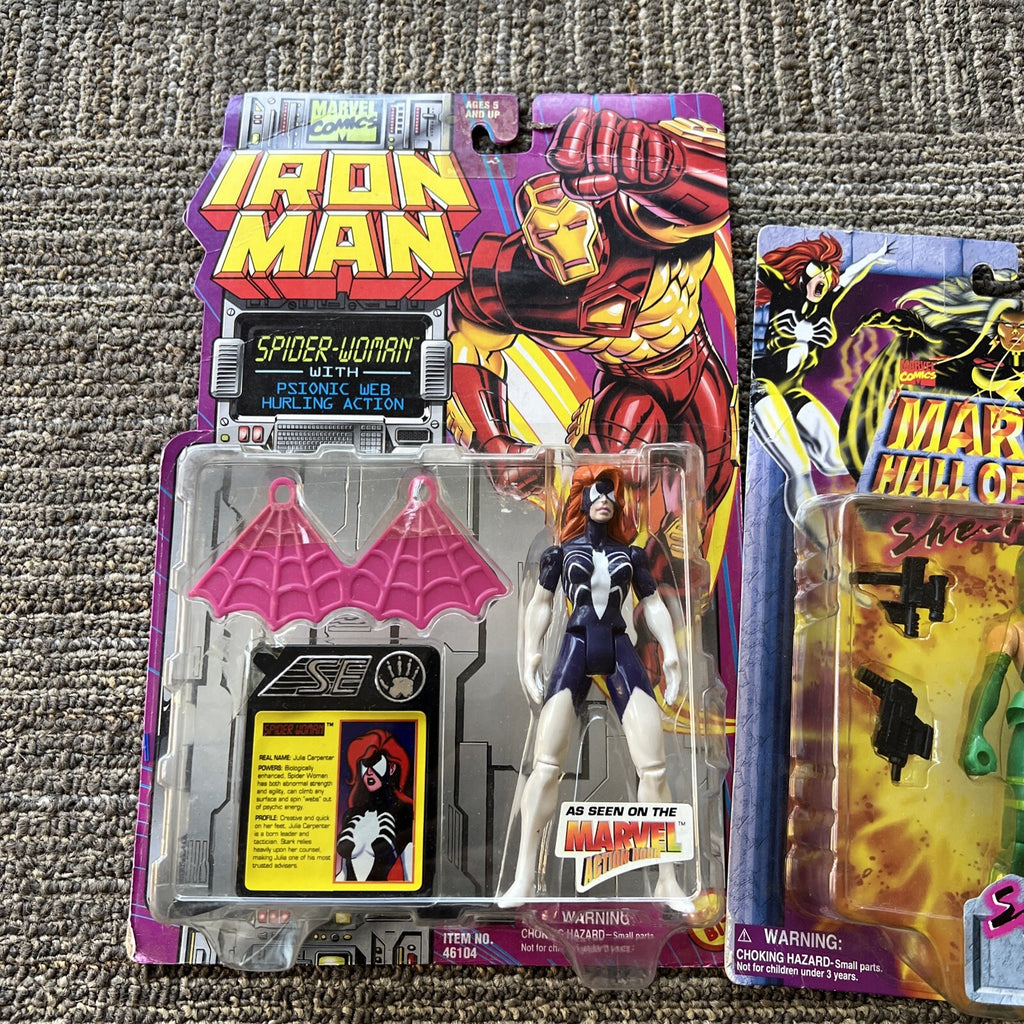 Lot of Three Marvel Comics Vintage Figures, Apider Woman Viper and Iceman II 1