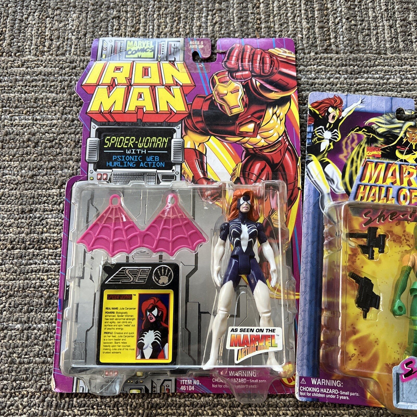 Lot of Three Marvel Comics Vintage Figures, Apider Woman Viper and Iceman II 1