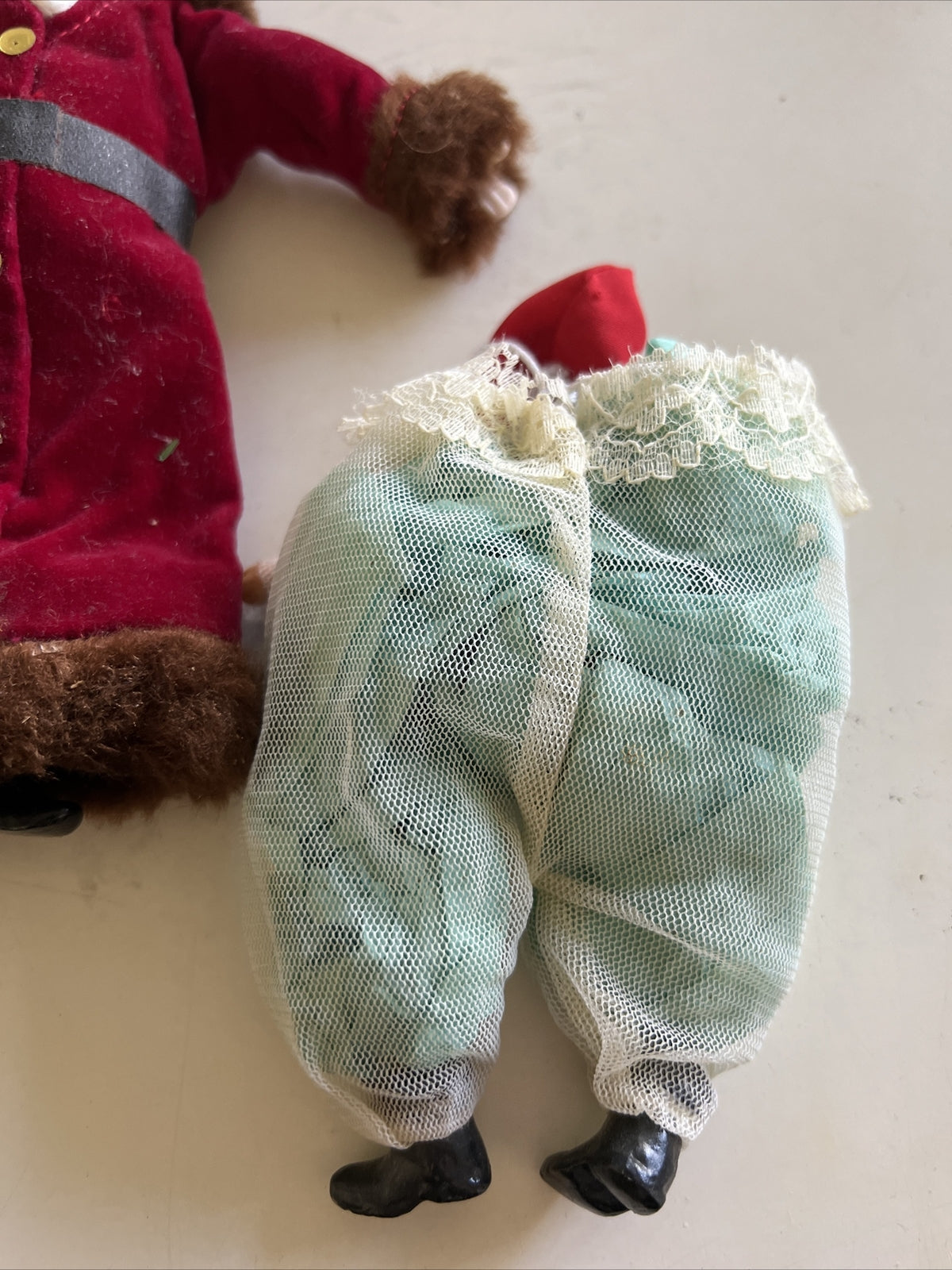 Vintage Santa Claus Set One Bisque Two Santa Bags3