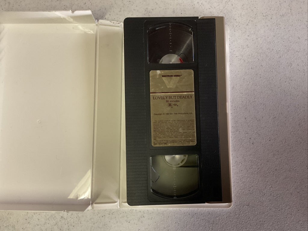 Lovely But Deadly 1985 VHS Clamshell Case Martial Arts Movie ,Lucinda Dooling1