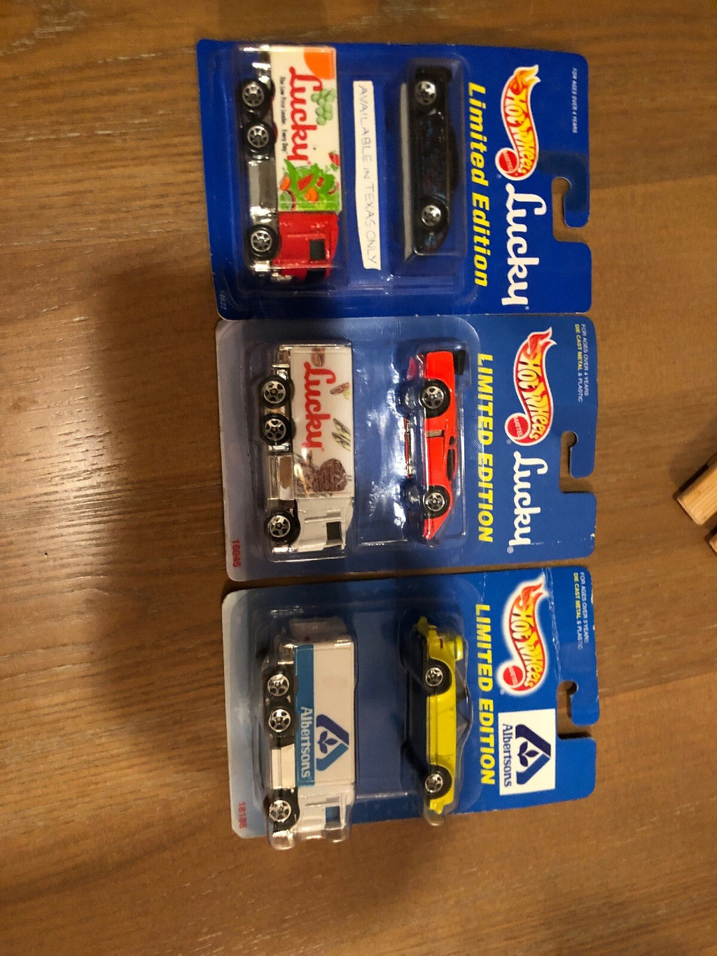 Hot wheels LIMITED EDITION LUCKY 2 VEHICLE SET Lot Of 3 HTF Texas Only Car0
