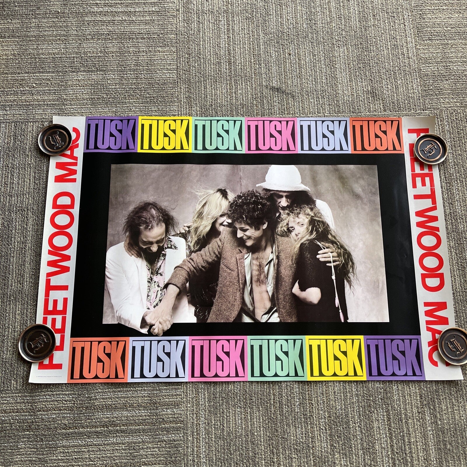 #174 1979 FLEETWOOD MAC TUSK DOUBLE SIDED Record Store PROMO POSTER  24 X 360