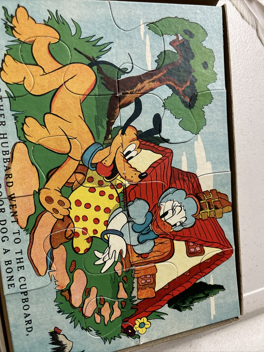 mother hubbard puzzle rhymes walt disney productions RARE with box2