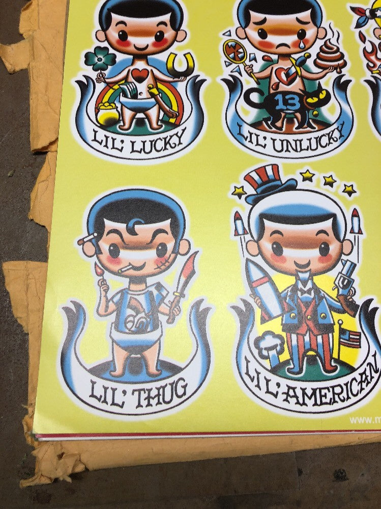 Mitch OConnell “Lil Devil” Flash Art Sheet No Sticker 2001 Rare!1