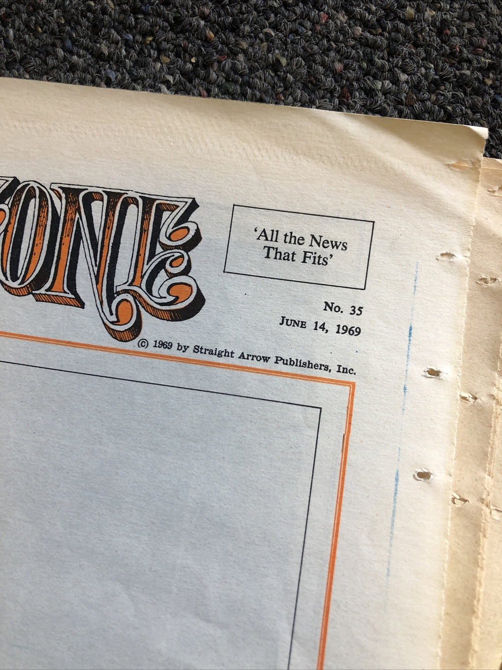 RARE Vintage 1969 Rolling Stones Newspaper Article / Magazine By Straight Arrow3