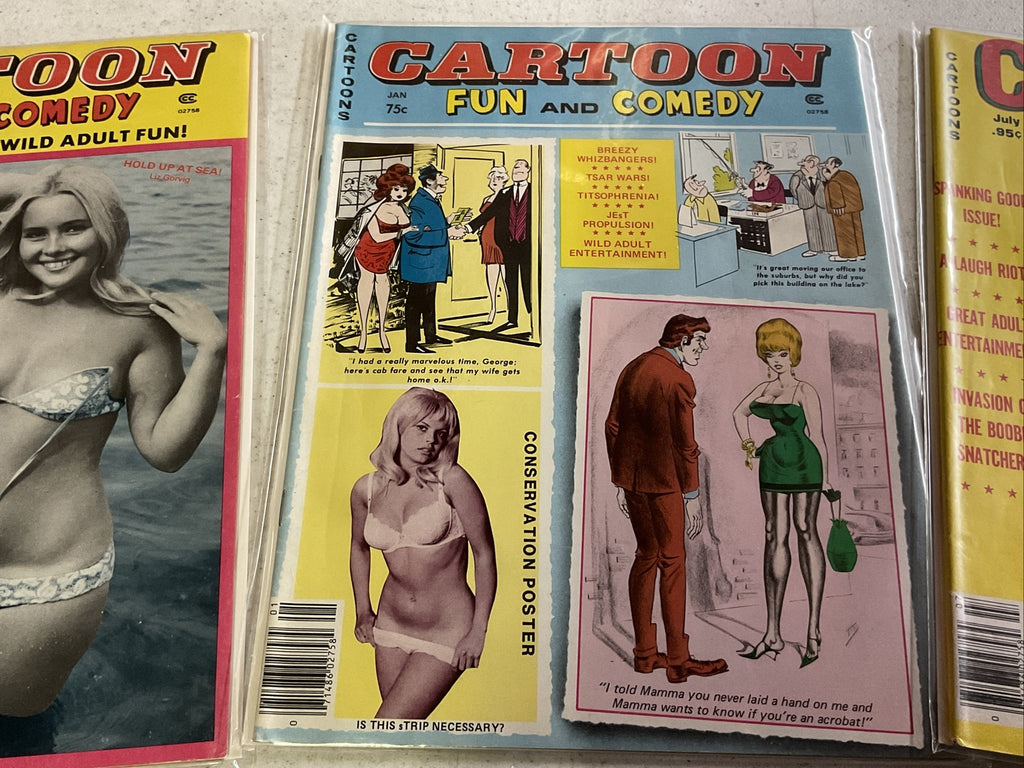 Vintage Cartoon Fun and Comedy Magazine Lot Of 5 Cartoons and Pinups - 1977-812
