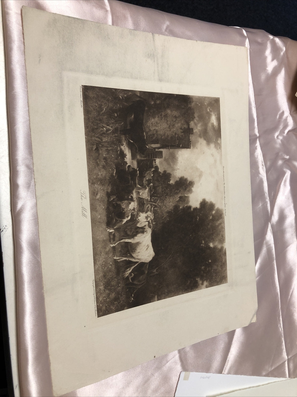The Mill Etching Emile Van Marcke- A.W. Elson & Co. 12”x9”0