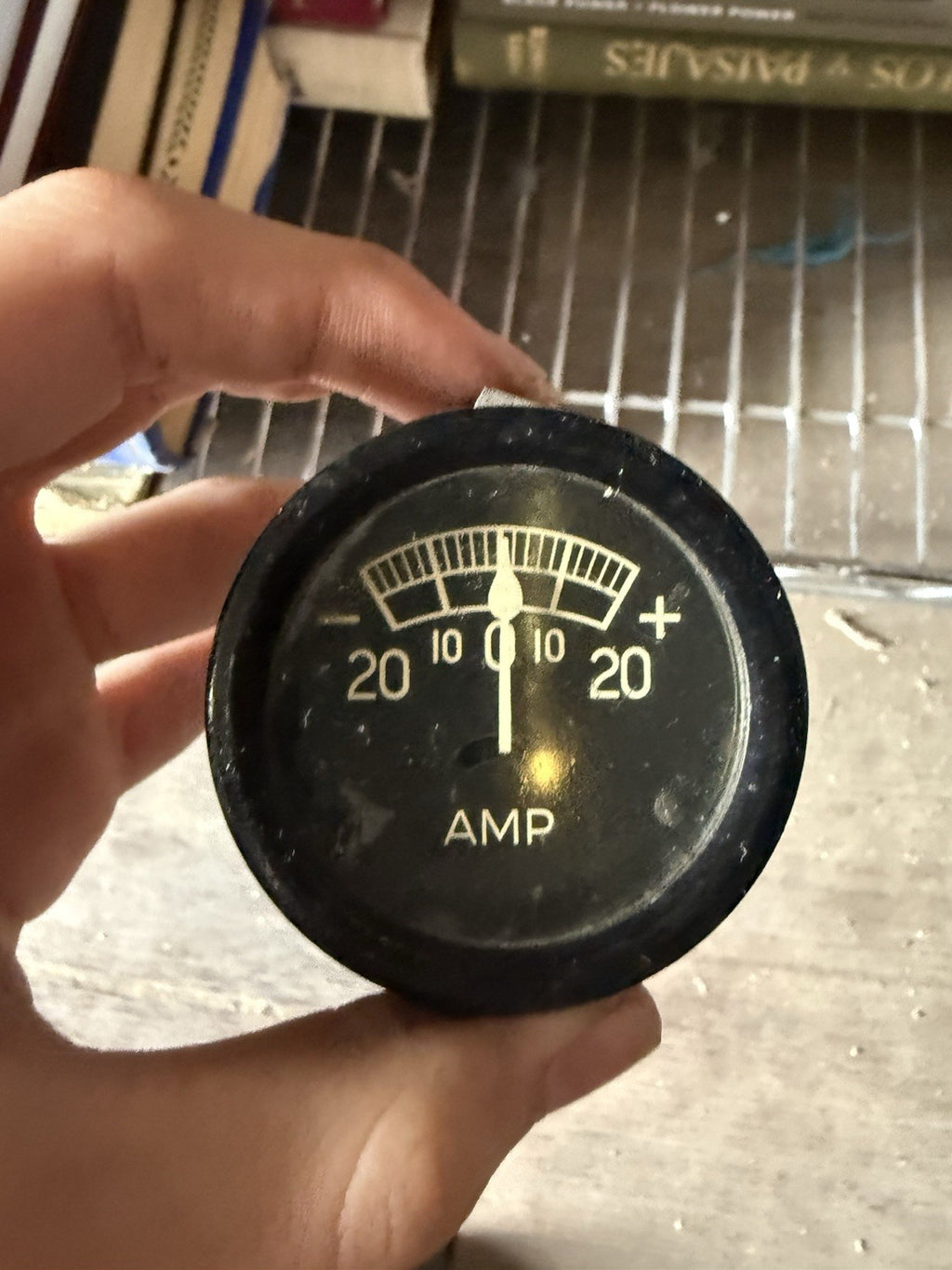 Vintage 20-0-20 Ammeter Amp Gauge - Tulip Needle - Tractor Hot Rod Aircraft2