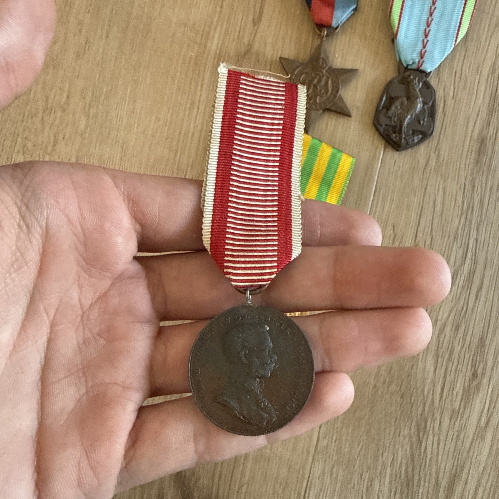 WWIl British 1939-45 Star & French Military Medal Lot Indochina Combatant8