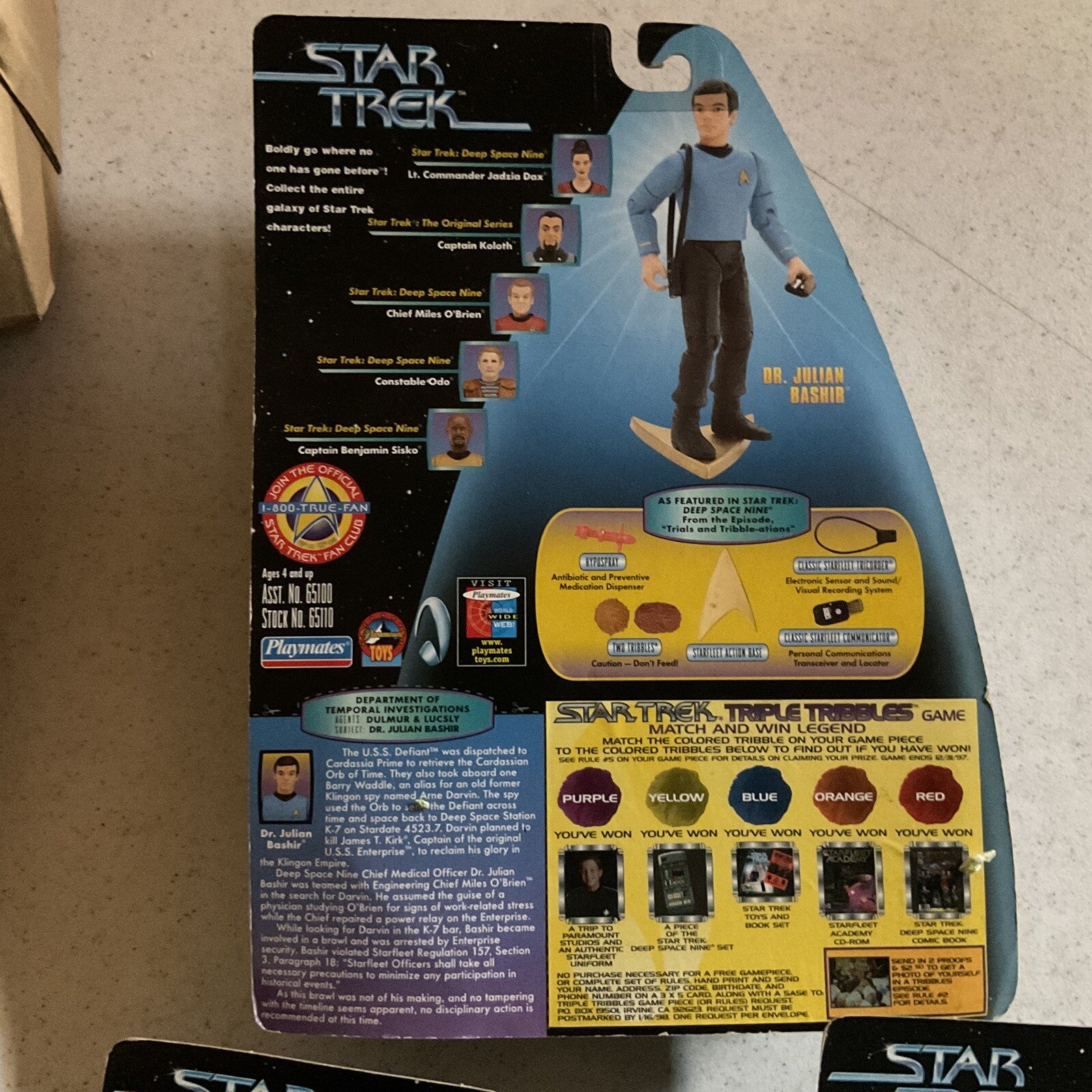 Star Trek Deep Space Warp Factor Series 1 Lot Constable Odo, Dr Bashir, Cap. K5