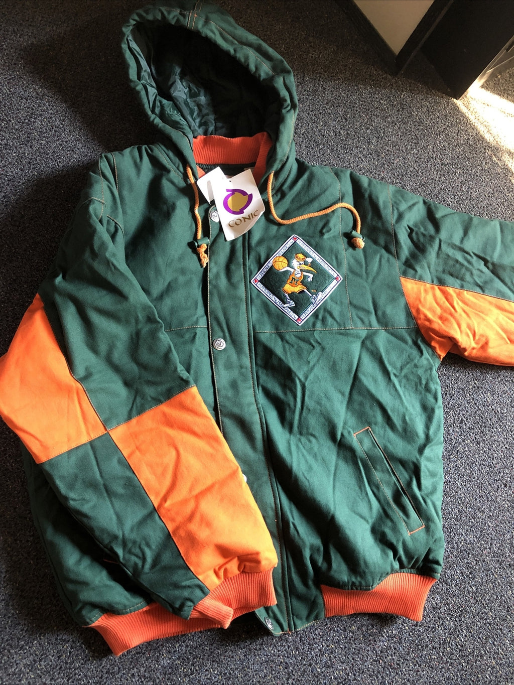 Vintage 90’s NOS Conic Miami Hurricanes Parka Jacket Size XL0