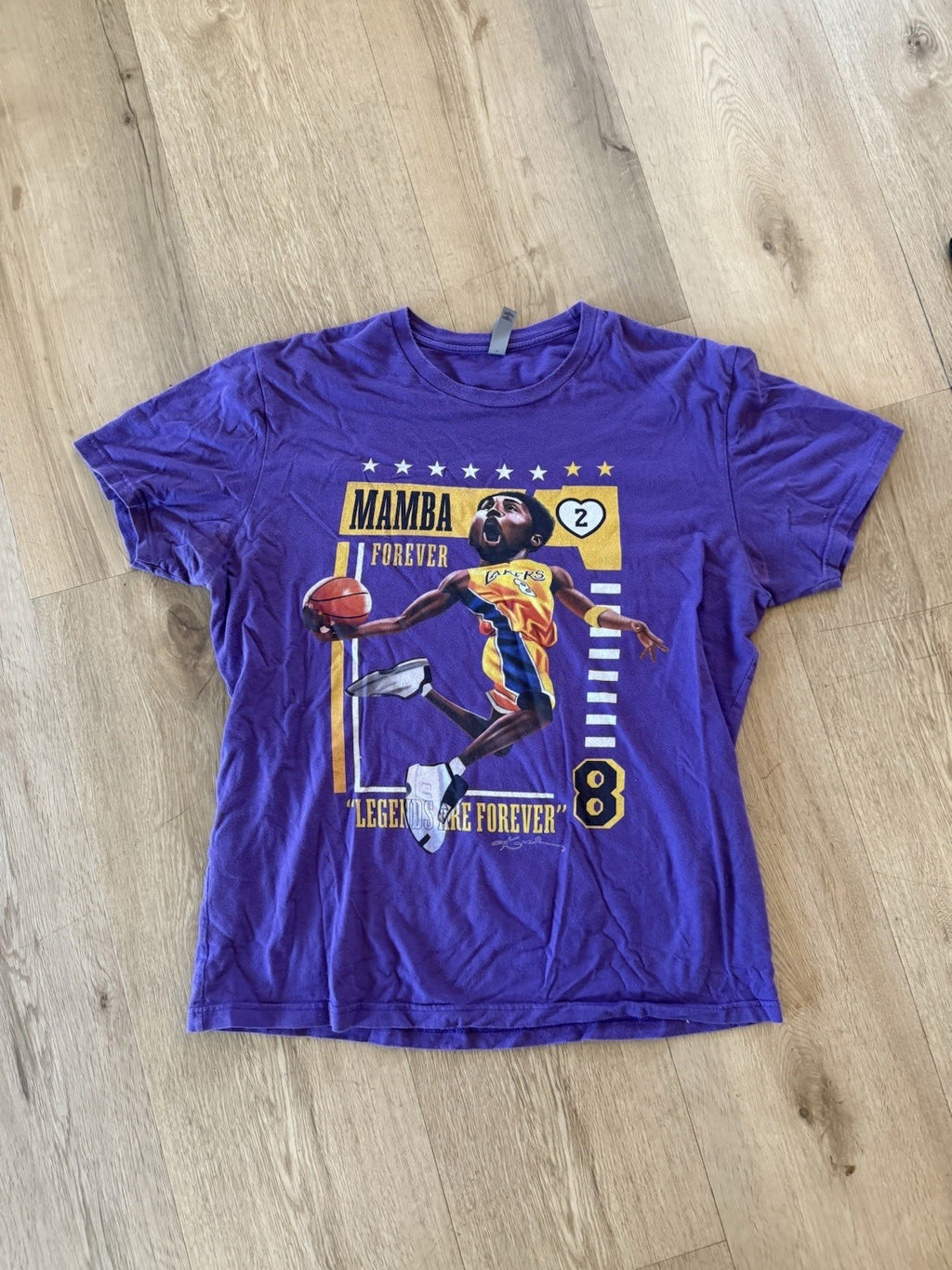 Kobe Bryant #8 /#24 Original Shirt NBA Basketball LOS ANGELES LAKERS Purple0