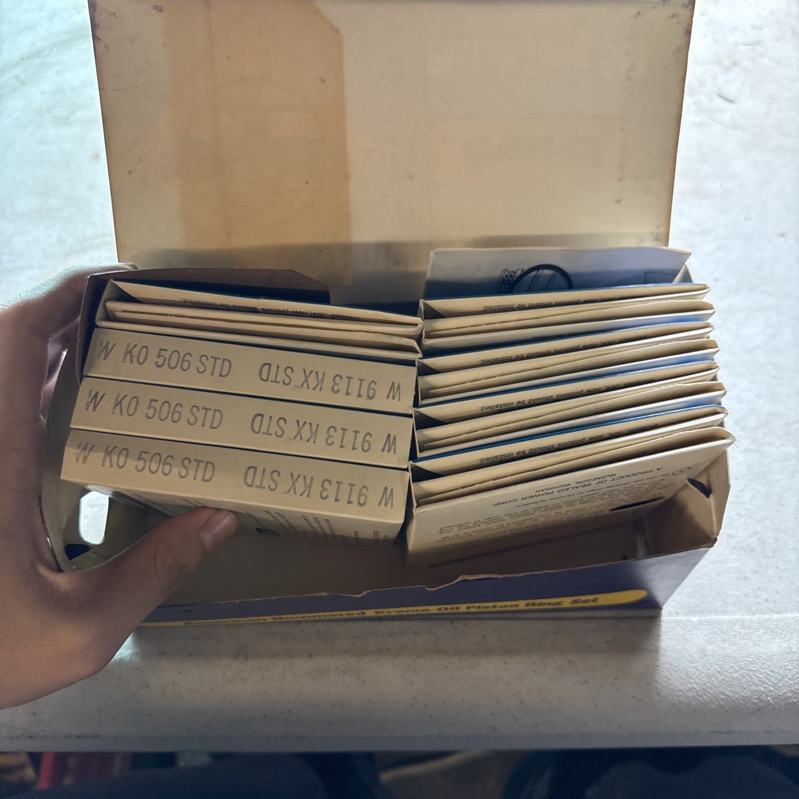 American Hammered KO-506 STD Krome-Oil Piston Ring Set NOS Vintage6