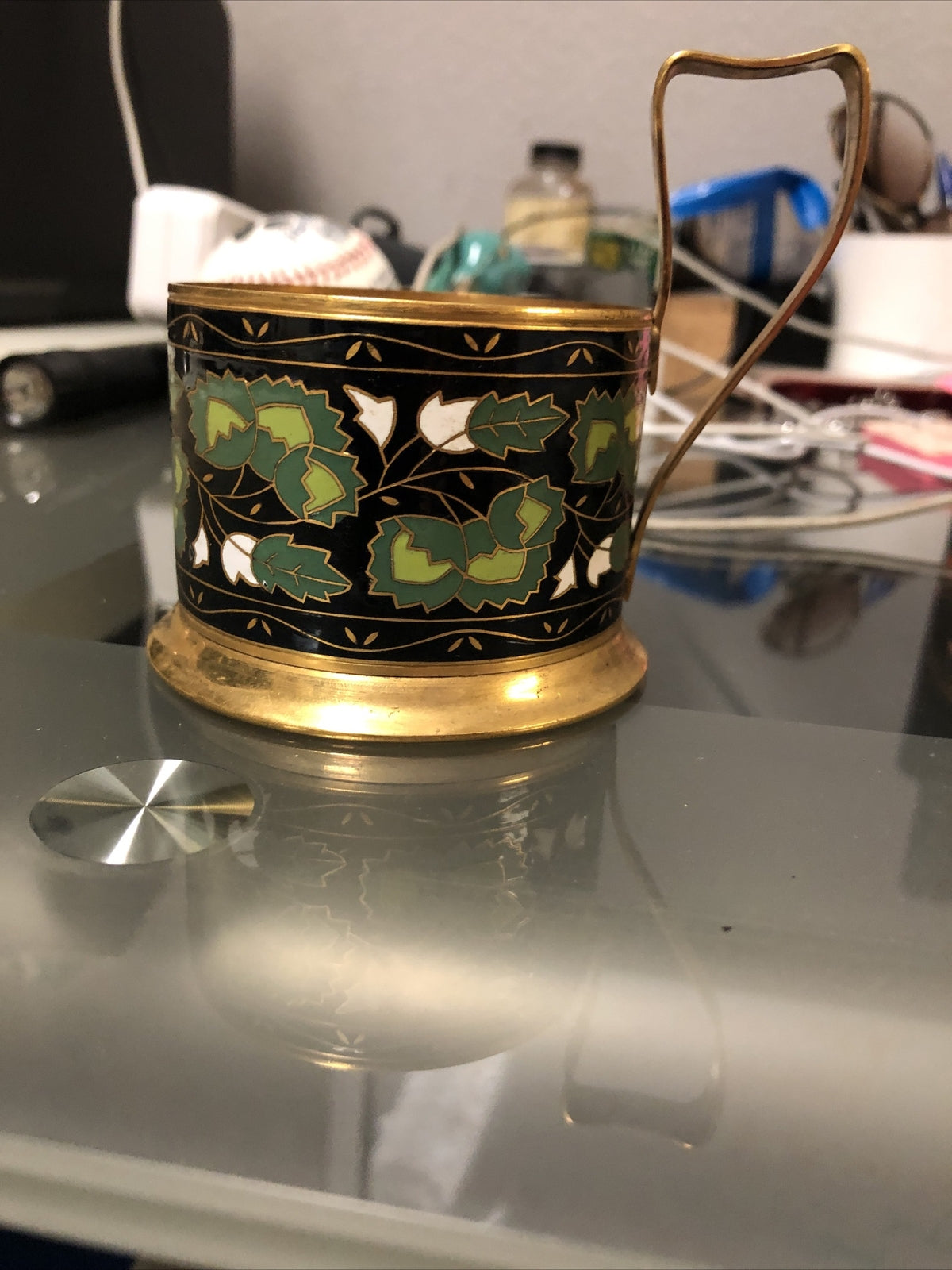 1 Golden Colored Hot Tea Toddy Glass Holders1