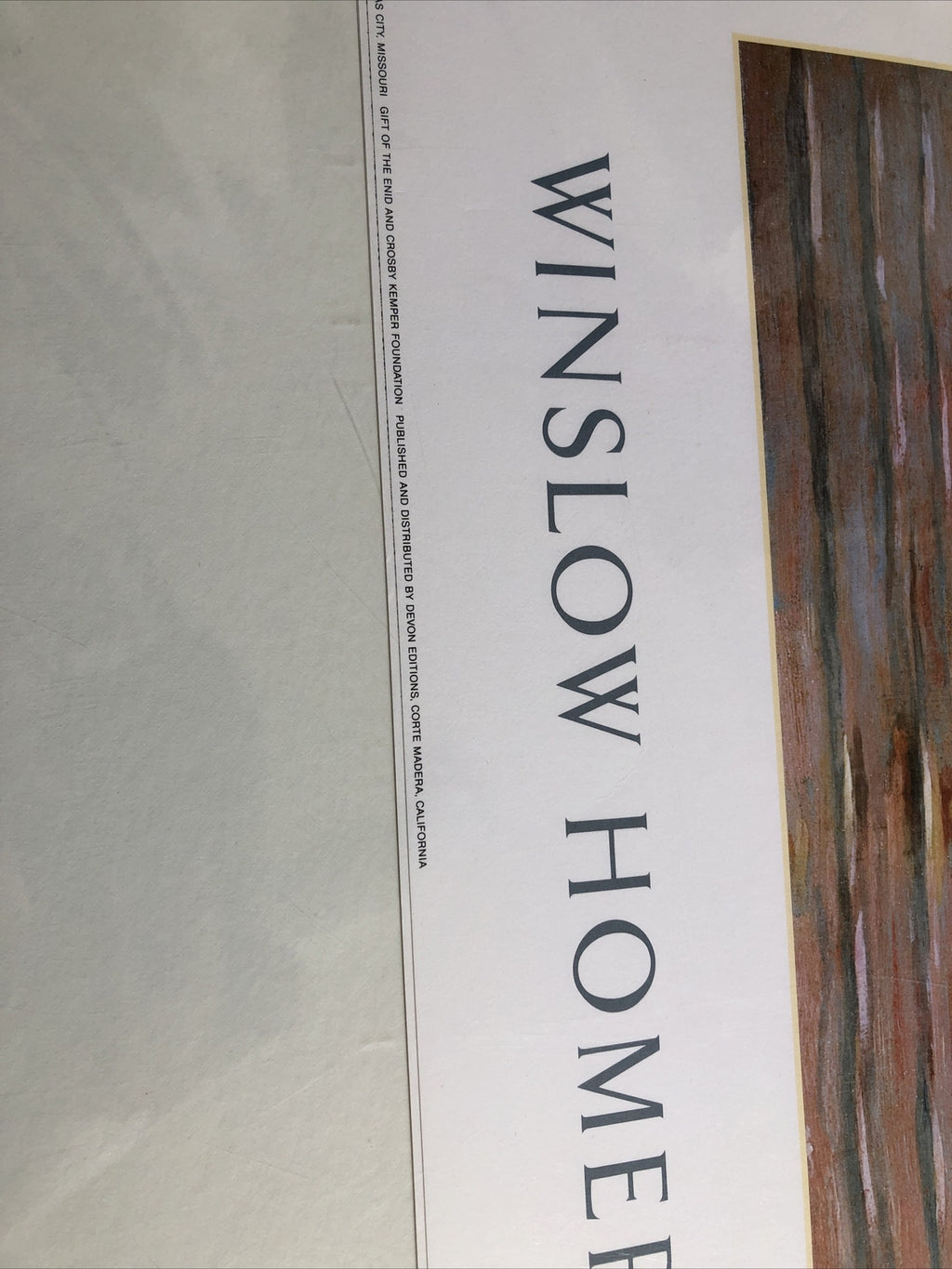 Winslow Homer Gloucester Harbor The Nelson Atkins Museum Of Art 1989 28”x22”2