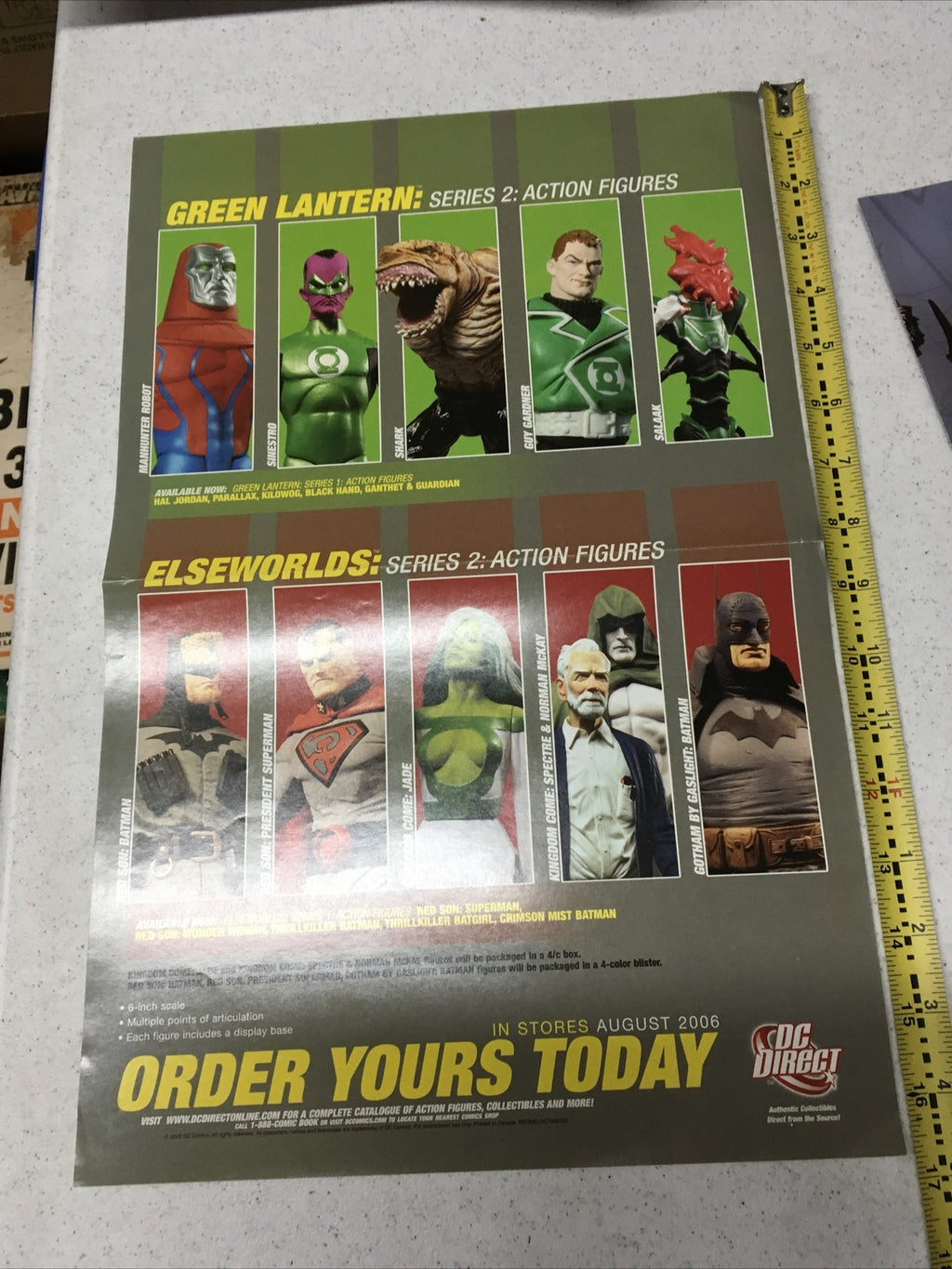 Green Lantern Series 2 action figures Promo Poster 2006 DC Collectors Edition1
