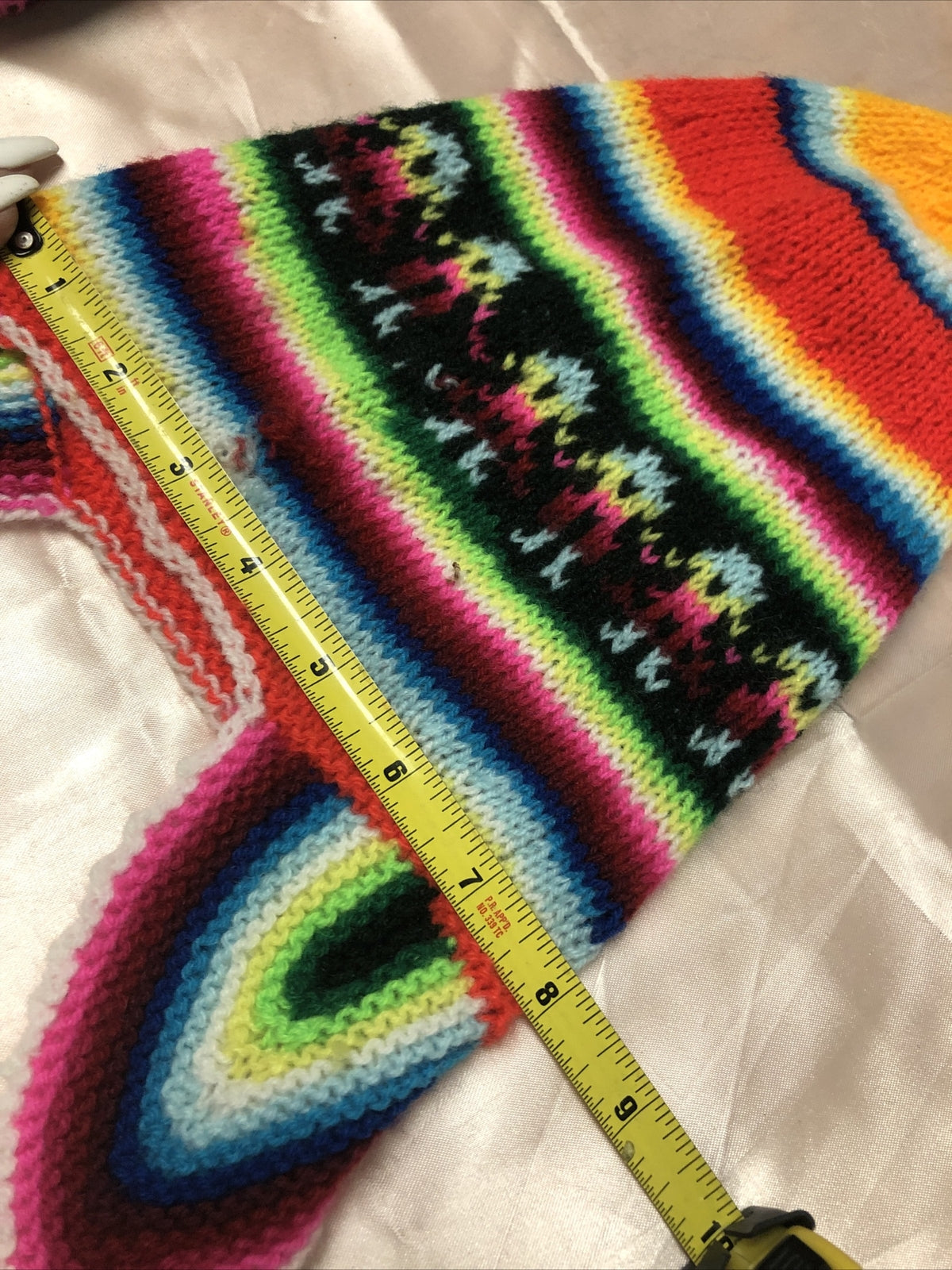 Vintage Mexican Style Lot Of 2 Handmade Youth / Kids / Child Knit Hats Beanies10