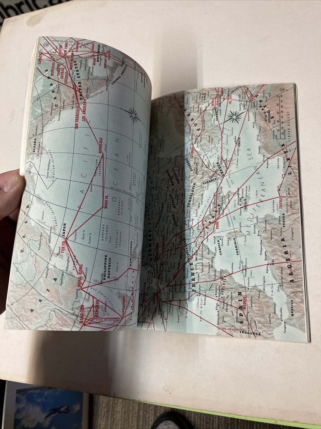1962? BOAC Route Map Book British Air TIMETABLE SCHEDULE Brochure flight cover7