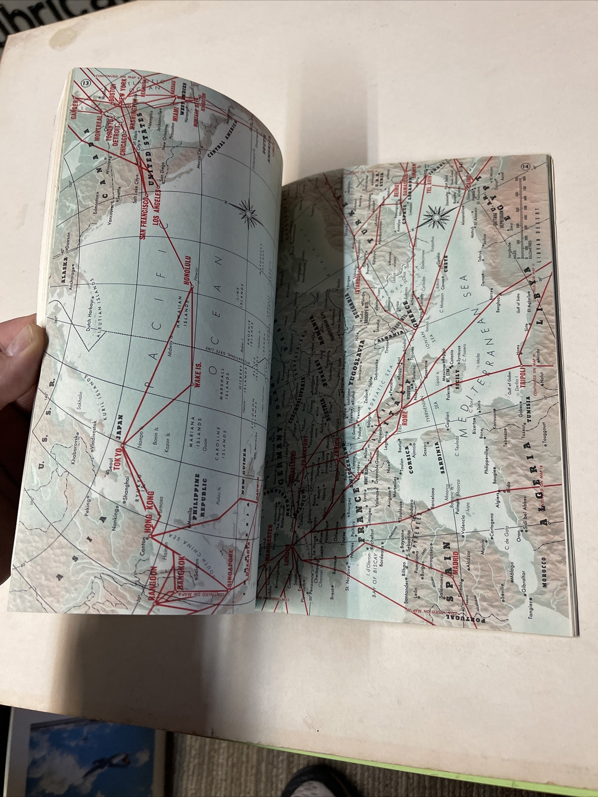 1962? BOAC Route Map Book British Air TIMETABLE SCHEDULE Brochure flight cover7