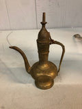 Antique Solid Brass Handcrafted Engraved Rare Oil Storage Pot. Date Unknown0