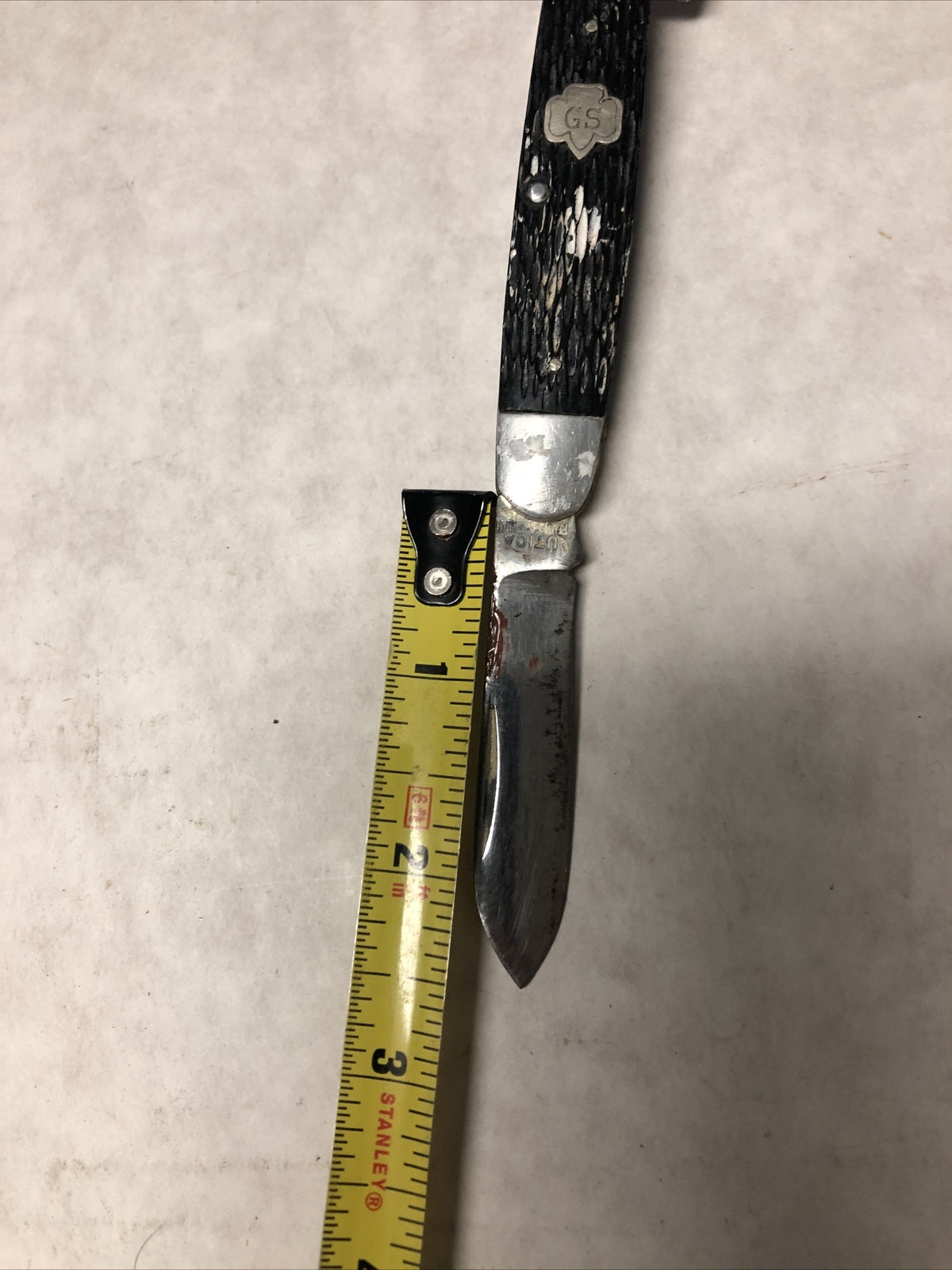Vintage Girl Scout GS Folding Pocket Knife 2 Blades3