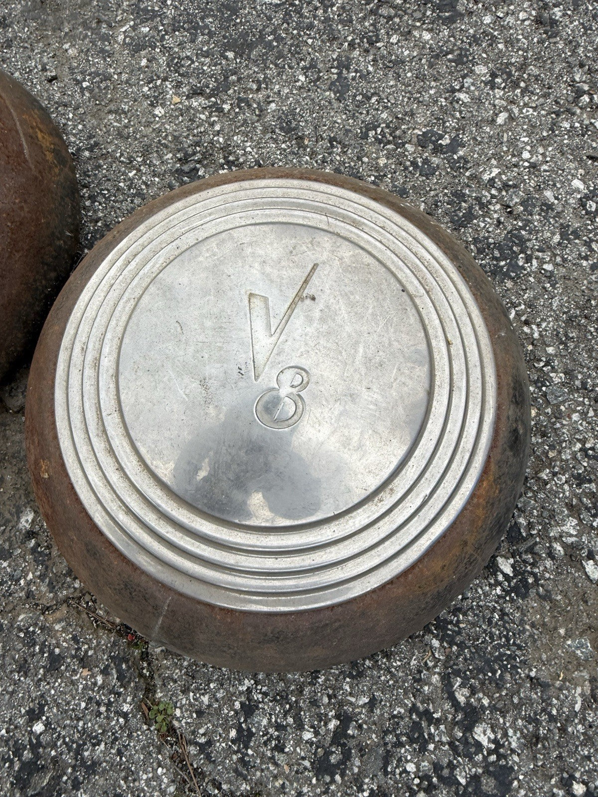 Vintage Pair 1935 Ford V8 Hubcap 1936 Dog Dish Wheel Cover 1937 1938 19394